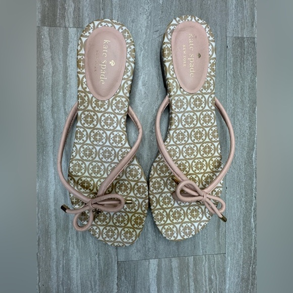 Kate Spade Mystic Bow Tie Spade Charm Sandals Womens 9.5 - Picture 7 of 8